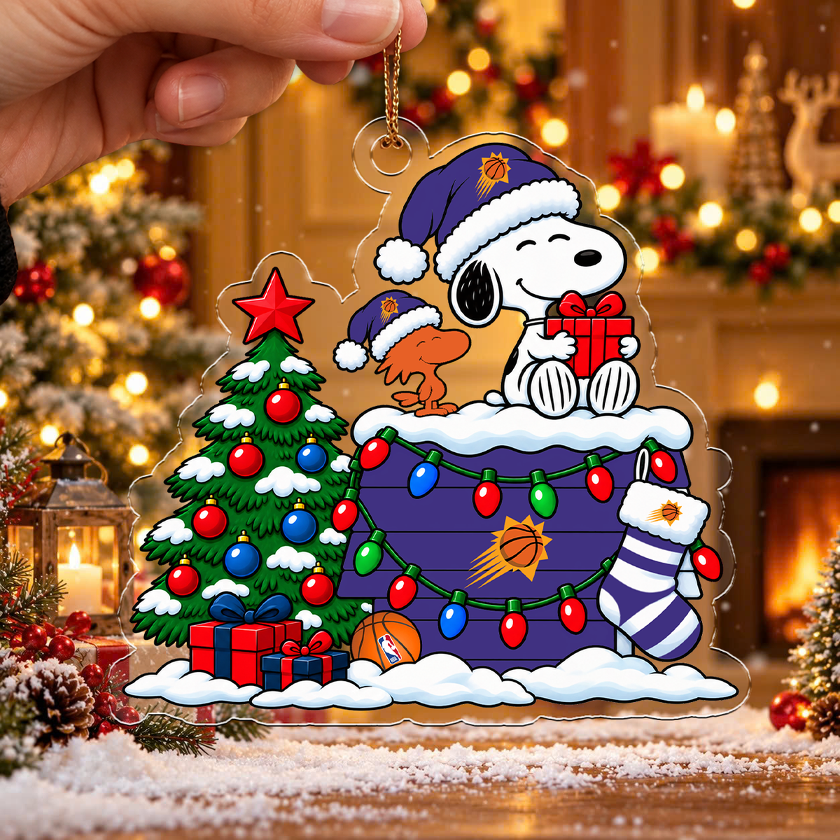 [HOT DEAL] NEW CUSTOMIZED NBA21 PSU PHOENIX SUNS CHRISTMAS ACRYLIC ORNAMENT
