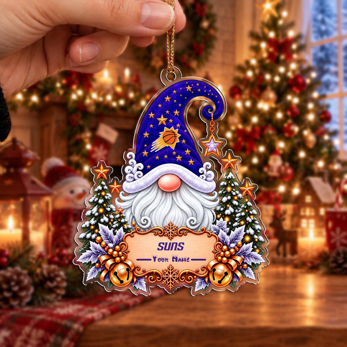 ELITE EDITION - NEW CUSTOMIZED NBA21 PSU PHOENIX SUNS CHRISTMAS ACRYLIC ORNAMENT