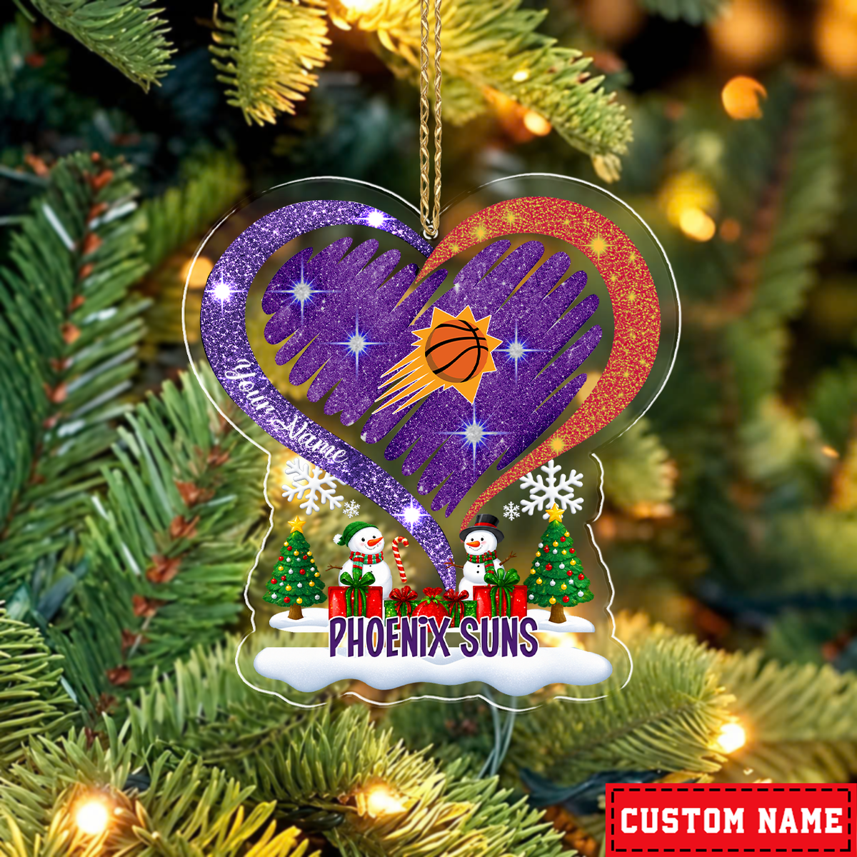 [EXCLUSIVE EDITION] NEW CUSTOMIZED NBA21 PSU PHOENIX SUNS CHRISTMAS ACRYLIC ORNAMENT