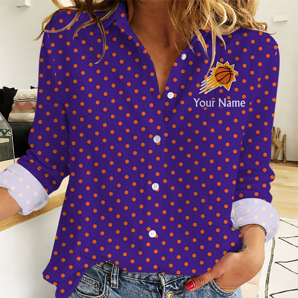 SPECIAL EDITION - NEW CUSTOMIZED NBA21 PSU PHOENIX SUNS WOMEN CASUAL SHIRT FOR FAN