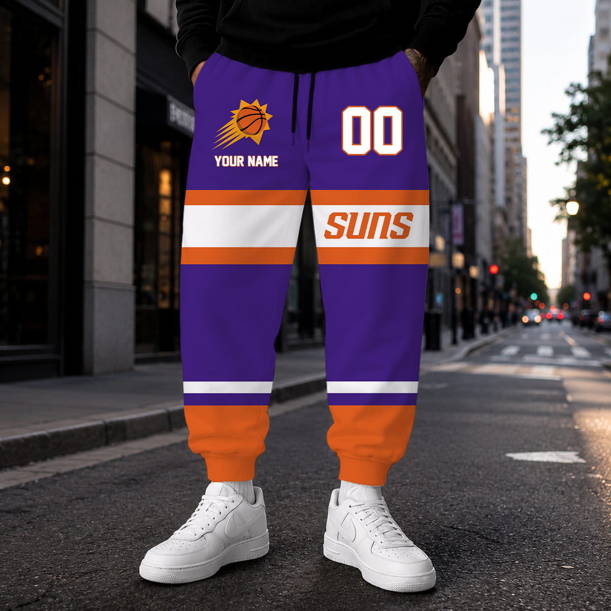 [HOT DEAL] NEW CUSTOMIZED NBA21 PSU PHOENIX SUNS SWEATPANTS