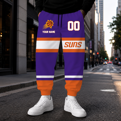[HOT DEAL] NEW CUSTOMIZED NBA21 PSU PHOENIX SUNS SWEATPANTS