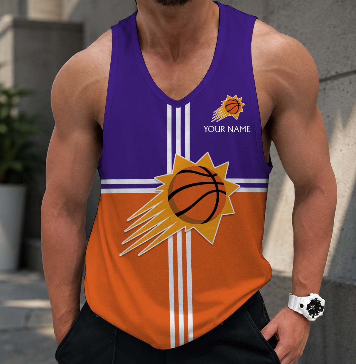 VIRAL EDITION - NEW CUSTOMIZED PSU PHOENIX SUNS MEN'S TANK TOP - NBA21