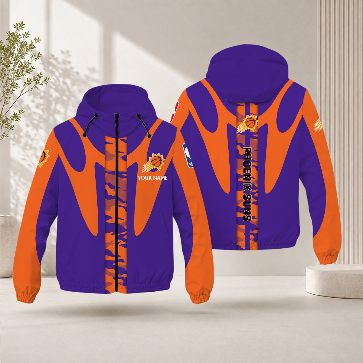 SPECIAL EDITION - NEW CUSTOMIZED NBA21 PSU PHOENIX SUNS WINDBREAKER JACKET