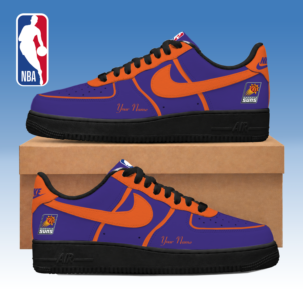 LIMITED DROP - NEW CUSTOMIZED PSU PHOENIX SUNS AF1 SNEAKERS - NBA21