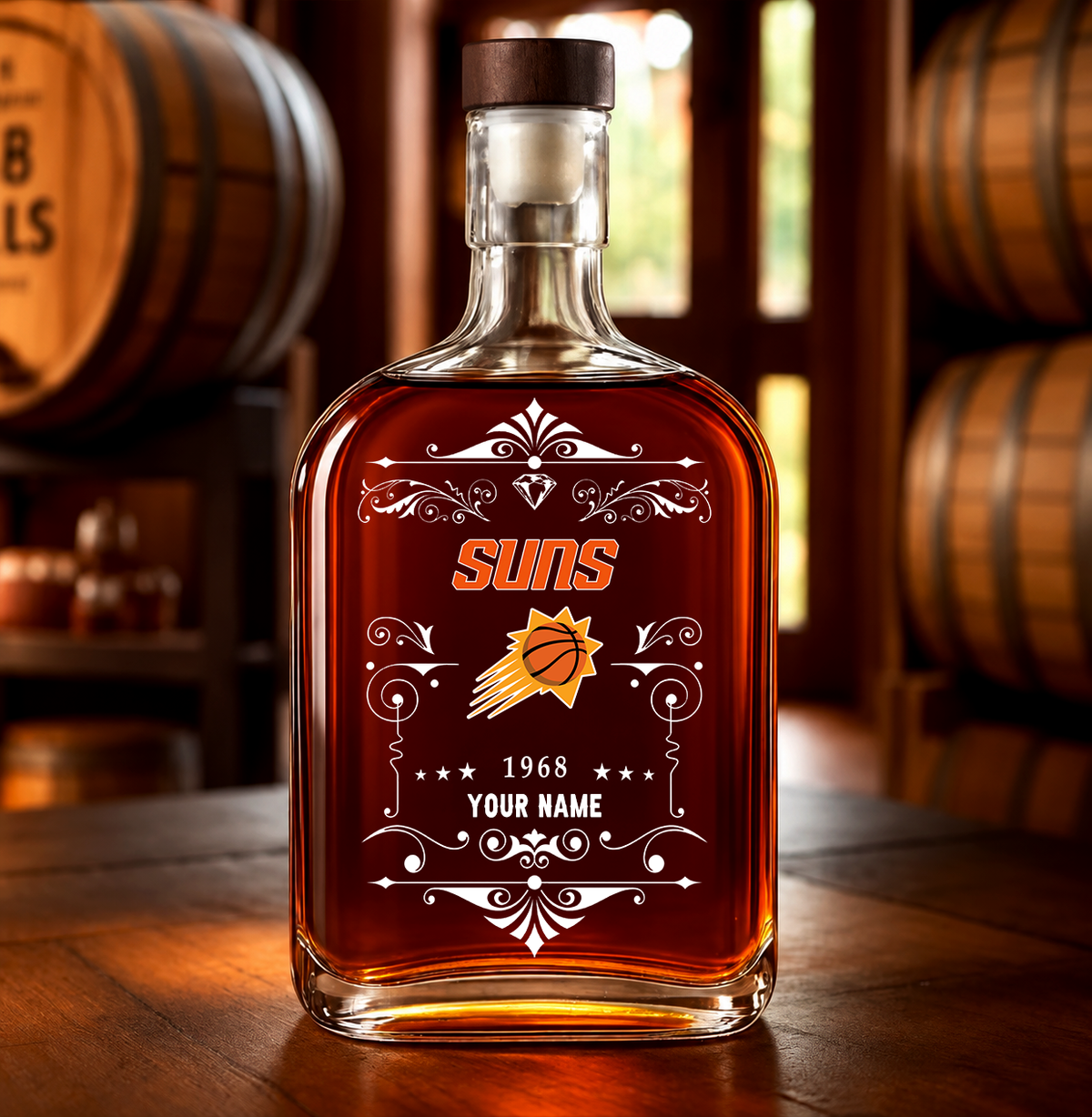 [FINAL SALE] NEW CUSTOMIZED NBA21 PSU PHOENIX SUNS LUXURY WHISKEY BOTTLE 450ML