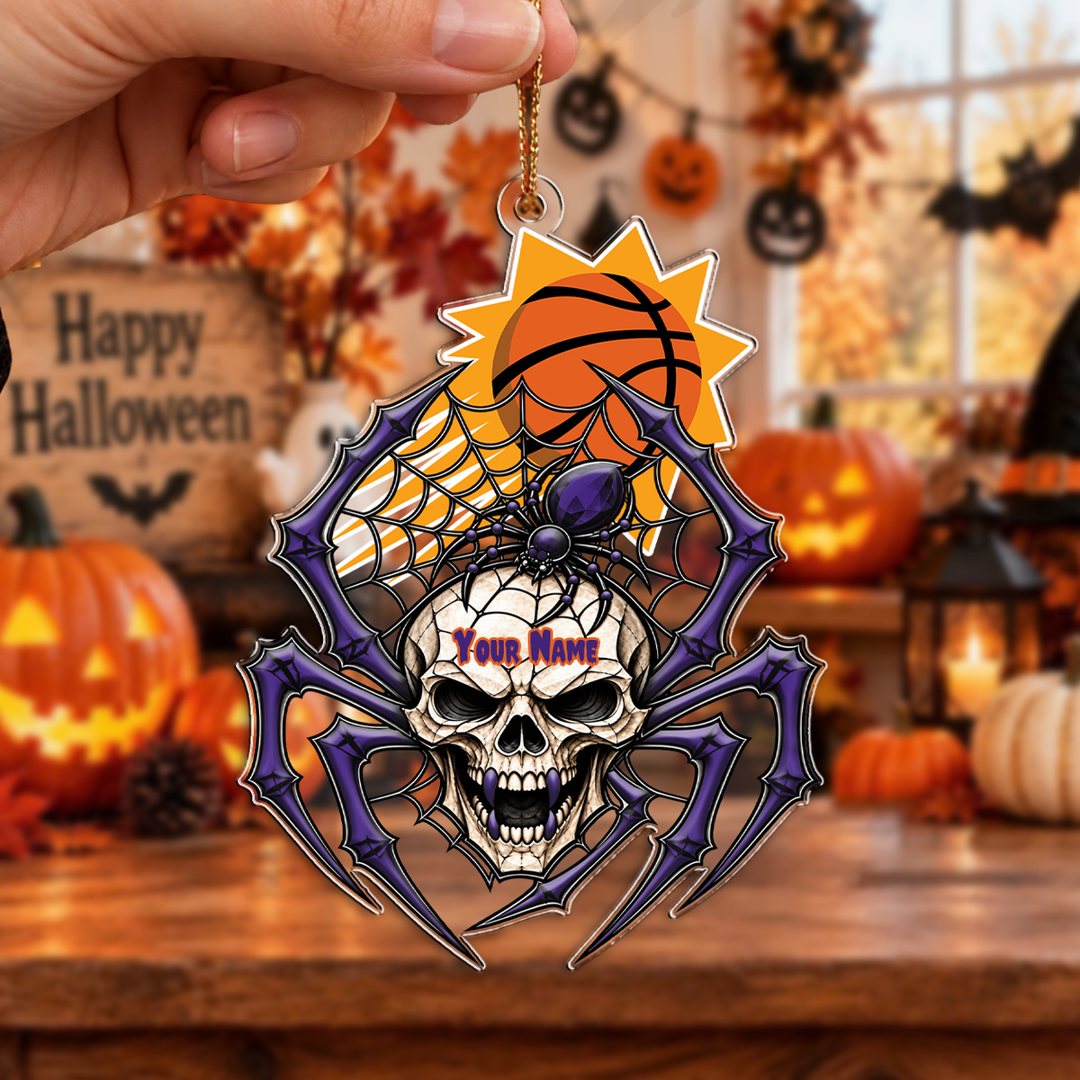 SPECIAL EDITION - NEW CUSTOMIZED NBA21 PSU PHOENIX SUNS HALLOWEEN ACRYLIC ORNAMENT