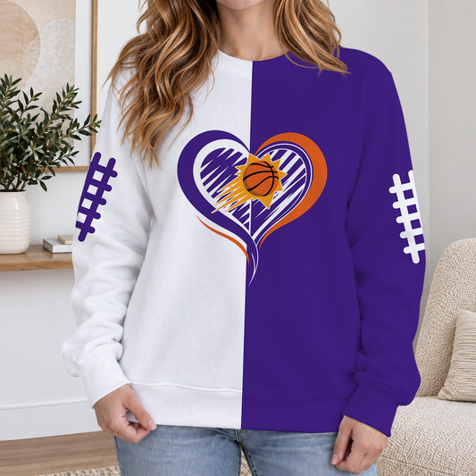 ELITE EDITION - NEW CUSTOMIZED PSU PHOENIX SUNS RIBBED HOODIE & SWEATSHIRT - NBA21