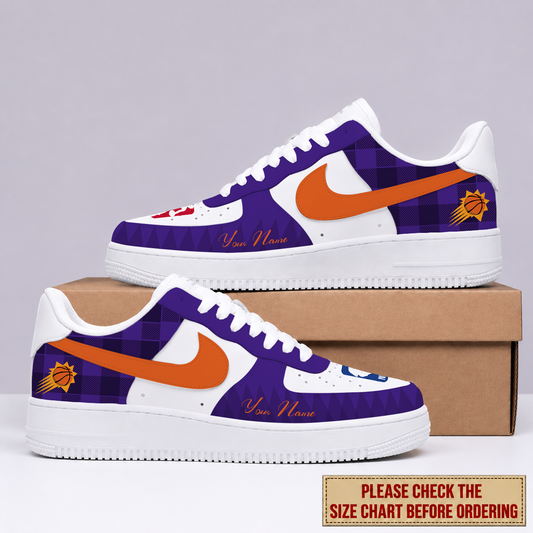 FINAL SALE - NEW CUSTOMIZED NBA21 PSU PHOENIX SUNS AF1 SNEAKERS