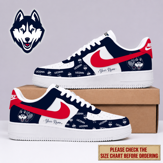 MEGA SALE - NEW CUSTOMIZED UCH UCONN HUSKIES AF1 SHOES - NCAA MAM21