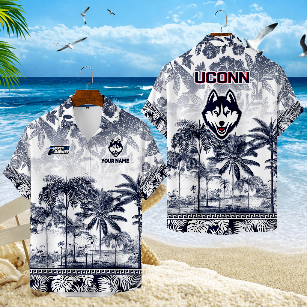 VIRAL EDITION - NEW CUSTOMIZED MAM21 UCH UCONN HUSKIES UNISEX HAWAIIAN SHIRT