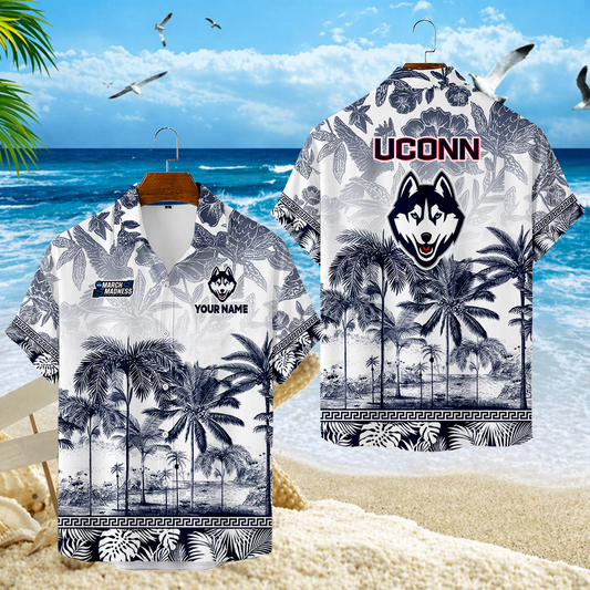 VIRAL EDITION - NEW CUSTOMIZED MAM21 UCH UCONN HUSKIES UNISEX HAWAIIAN SHIRT