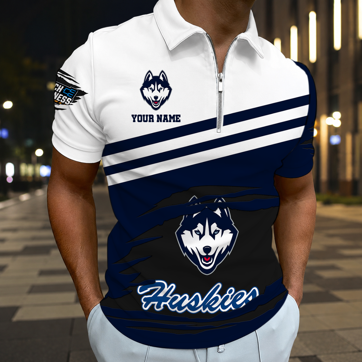 VIRAL EDITION - NEW CUSTOMIZED NCAA MAM21 UCH UCONN HUSKIES T-SHIRT, POLO SHIRT, ZIP POLO SHIRT, SWEATSHIRT, HOODIE & ZIP HOODIE