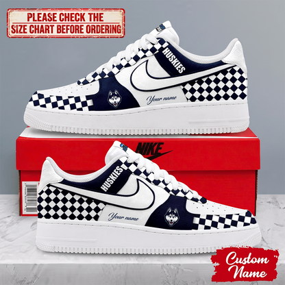 MEGA SALE - NEW CUSTOMIZED NCAA MAM21 UCH UCONN HUSKIES AF1 SHOES