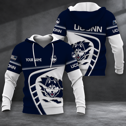FINAL SALE - NEW CUSTOMIZED NCAA MAM21 UCH UCONN HUSKIES T-SHIRT, POLO SHIRT, ZIP POLO SHIRT, SWEATSHIRT, HOODIE & ZIP HOODIE
