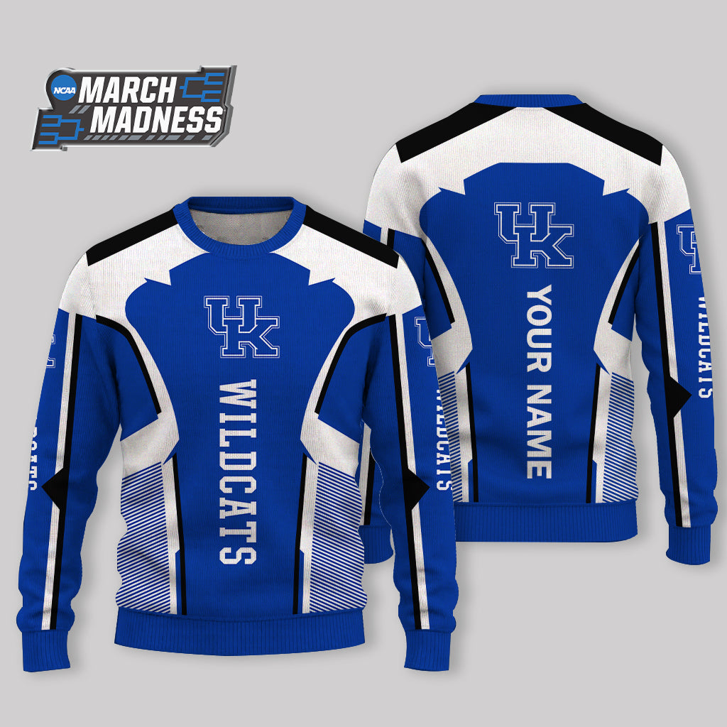 HOT DEAL - NEW CUSTOMIZED NCAA MAM22 KEW KENTUCKY WILDCATS UGLY SWEATER