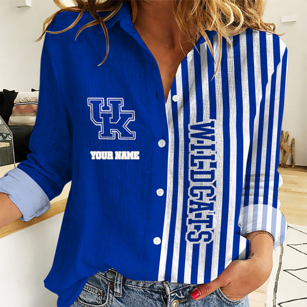 HOT DEAL - NEW CUSTOMIZED KEW KE WILDCATS WOMEN CASUAL SHIRT FOR FAN | NCAA MAM22
