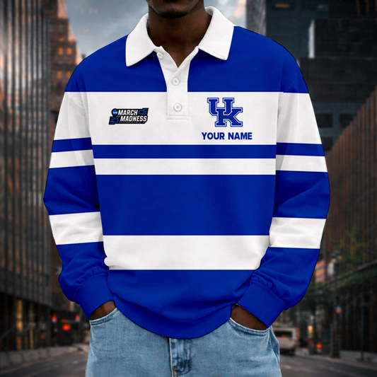 VIRAL EDITION - NEW CUSTOMIZED MAM NCAA22 KEW KE WILDCATS UNISEX LONG SLEEVE POLO