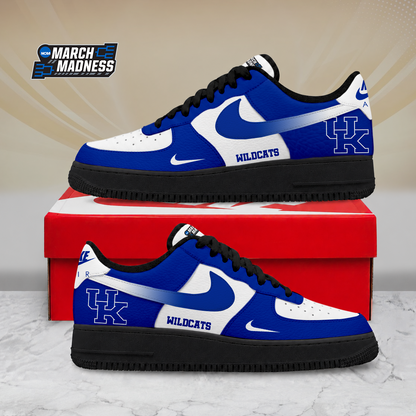 ELITE EDITION - NEW CUSTOMIZED NCAA MAM22 KEW KENTUCKY WILDCATS AF1 SHOES