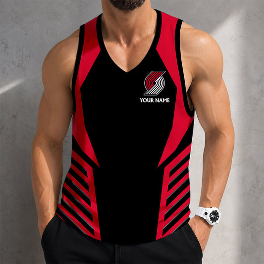 VIRAL EDITION - NEW CUSTOMIZED NBA22 PTB PORTLAND TRAIL BLAZERS MEN'S TANK TOP