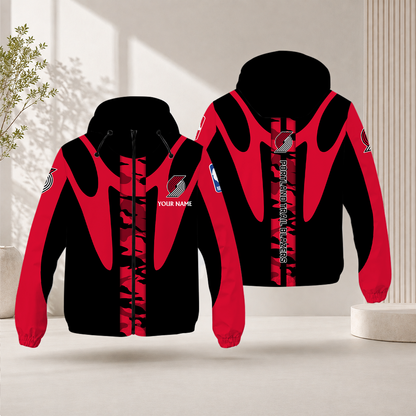 SPECIAL EDITION - NEW CUSTOMIZED NBA22 PTB PORTLAND TRAIL BLAZERS WINDBREAKER JACKET