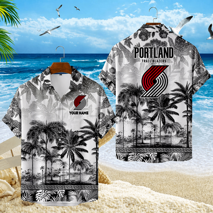 ELITE EDITION - NEW CUSTOMIZED PTB PORTLAND TRAIL BLAZERS UNISEX HAWAIIAN SHIRT - NBA22