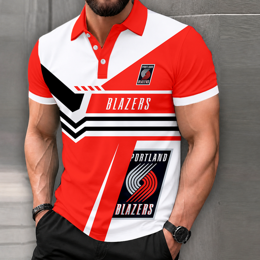 LIMITED DROP - NEW CUSTOMIZED NBA22 PTB PORTLAND TRAIL BLAZERS POLO SHIRT, ZIP POLO SHIRT & T-SHIRTS