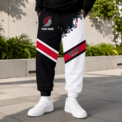 LIMITED EDITION - NEW CUSTOMIZED NBA22 PTB PORTLAND TRAIL BLAZERS SWEATPANTS