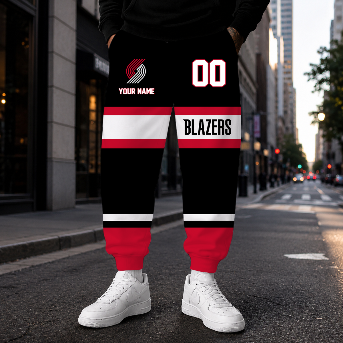 [HOT DEAL] NEW CUSTOMIZED NBA22 PTB PORTLAND TRAIL BLAZERS SWEATPANTS