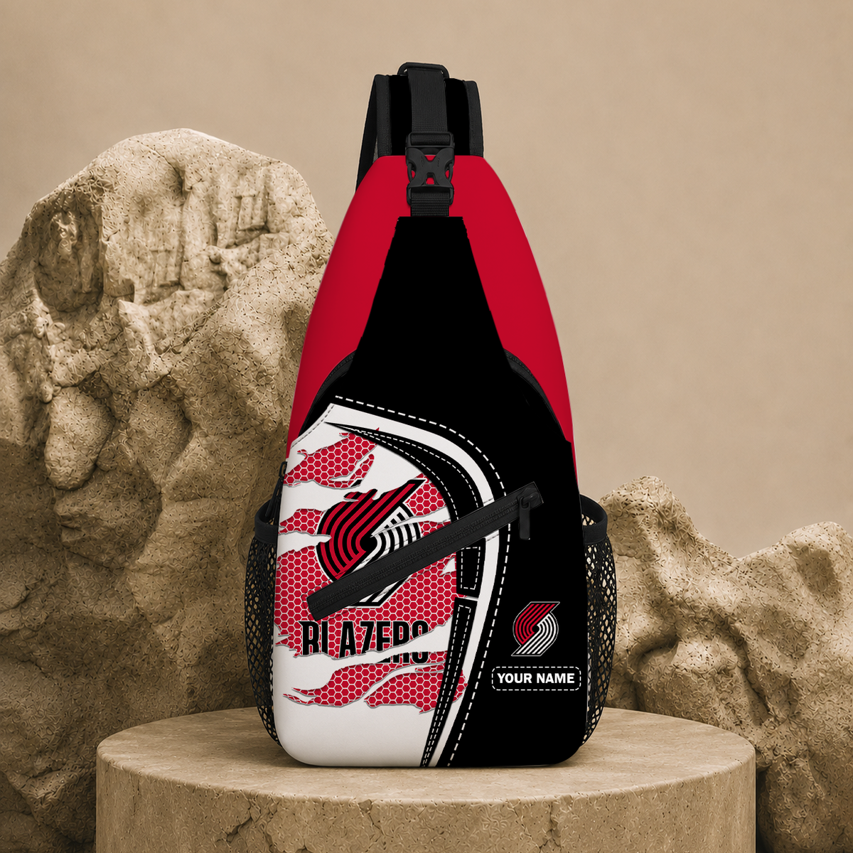 HOT DEAL - NEW CUSTOMIZED PTB PORTLAND TRAIL BLAZERS SLING BAG - NBA22