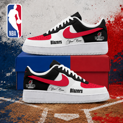 VIRAL EDITION - NEW CUSTOMIZED NBA22 PTB PORTLAND TRAIL BLAZERS AF1 SNEAKERS