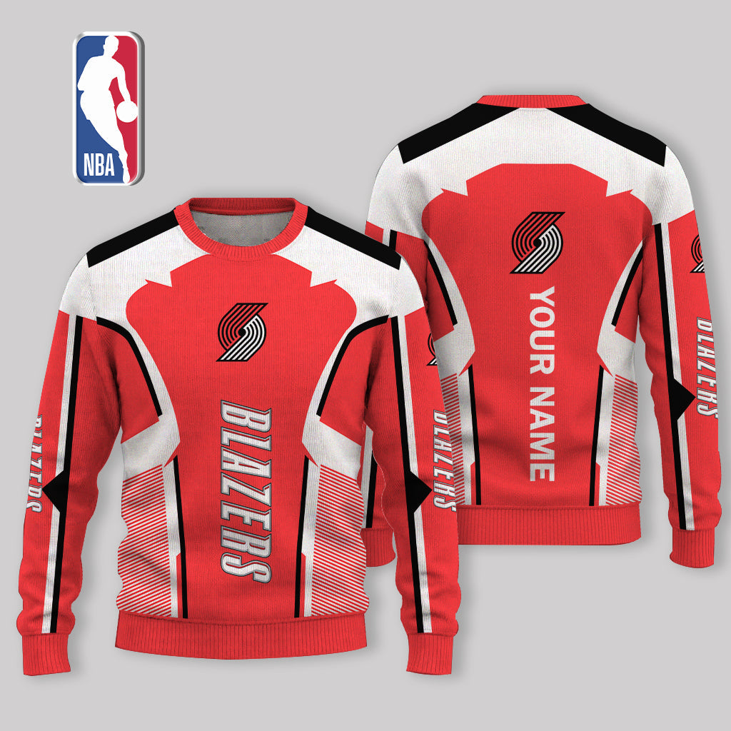 VIRAL EDITION - NEW CUSTOMIZED PTB PORTLAND TRAIL BLAZERS UGLY SWEATER - NBA22