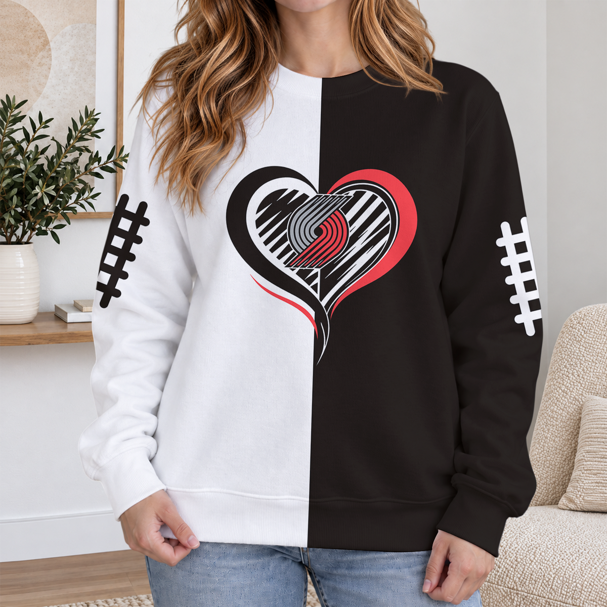 ELITE EDITION - NEW CUSTOMIZED PTB PORTLAND TRAIL BLAZERS RIBBED HOODIE & SWEATSHIRT - NBA22