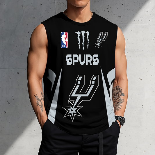 VIRAL EDITION - NEW CUSTOMIZED SAS SAN ANTONIO SPURS MEN'S GYM SHIRT - NBA23