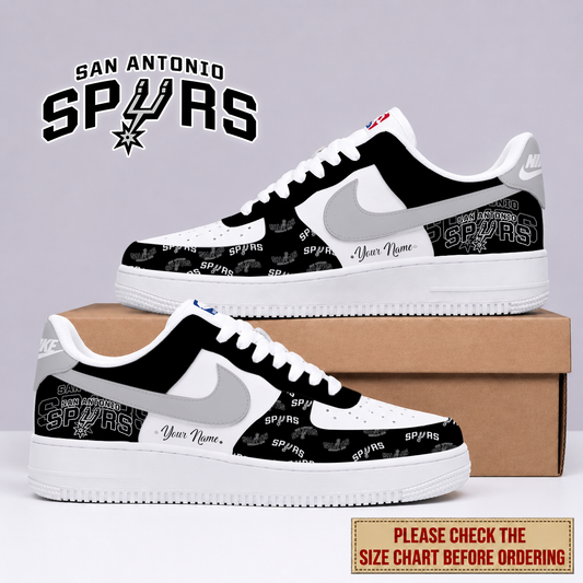 FLASH SALE - NEW CUSTOMIZED NBA23 SAS SAN ANTONIO SPURS AF1 SNEAKERS