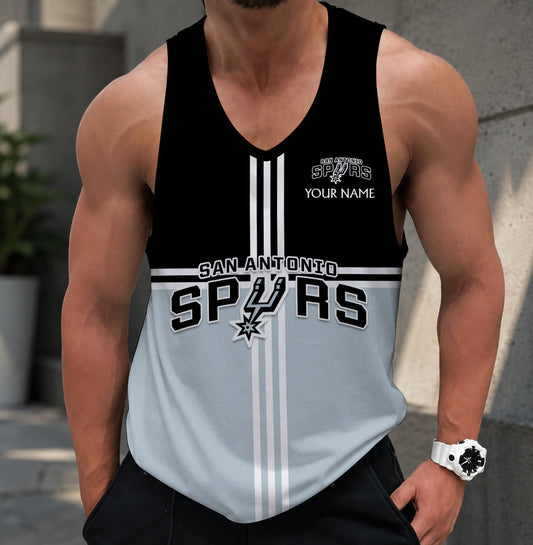 VIRAL EDITION - NEW CUSTOMIZED SAS SAN ANTONIO SPURS MEN'S TANK TOP - NBA23