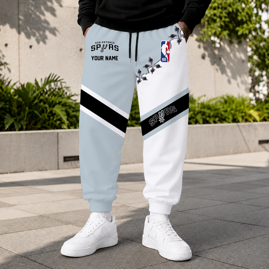LIMITED EDITION - NEW CUSTOMIZED NBA23 SAS SAN ANTONIO SPURS SWEATPANTS