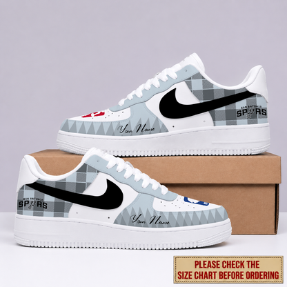 FINAL SALE - NEW CUSTOMIZED NBA23 SAS SAN ANTONIO SPURS AF1 SNEAKERS