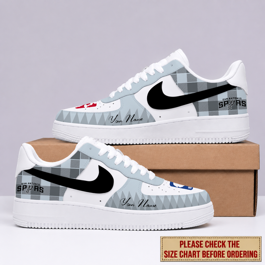 FINAL SALE - NEW CUSTOMIZED NBA23 SAS SAN ANTONIO SPURS AF1 SNEAKERS