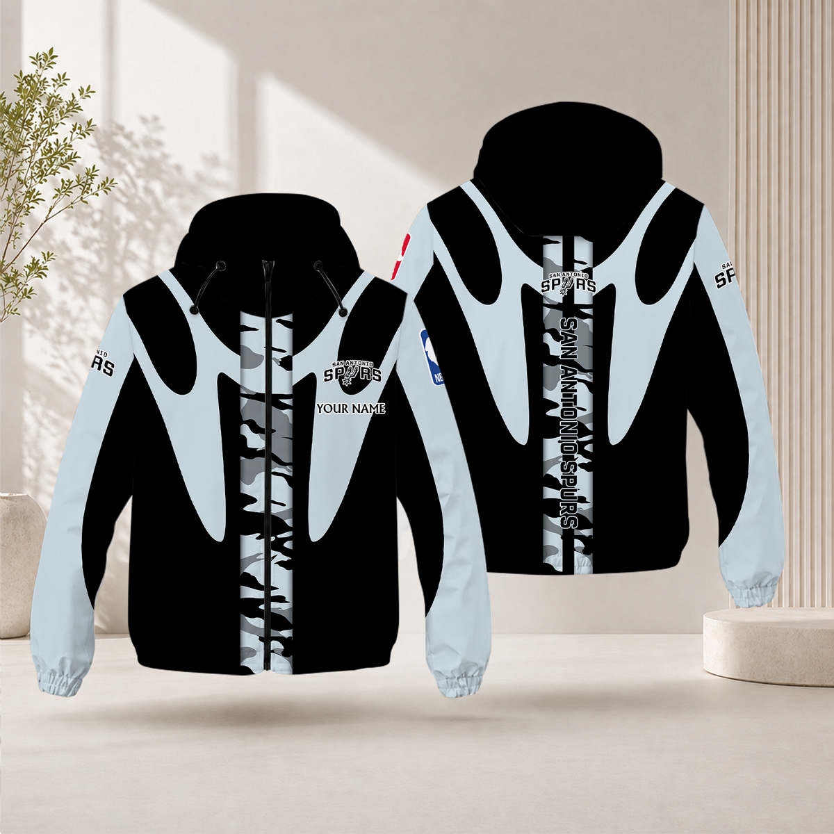 SPECIAL EDITION - NEW CUSTOMIZED NBA23 SAS SAN ANTONIO SPURS WINDBREAKER JACKET