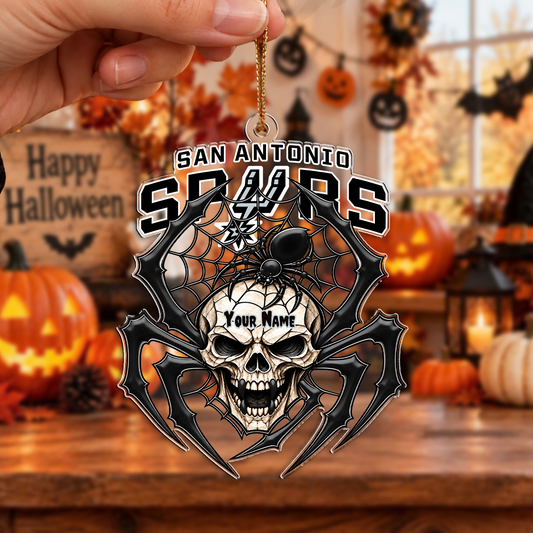 SPECIAL EDITION - NEW CUSTOMIZED NBA23 SAS SAN ANTONIO SPURS HALLOWEEN ACRYLIC ORNAMENT