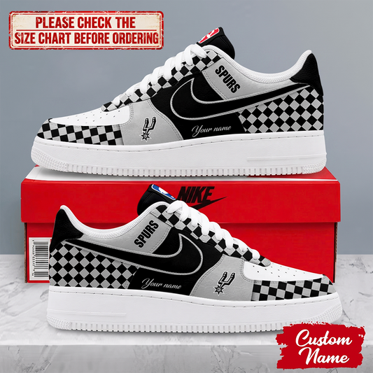 FINAL SALE - NEW CUSTOMIZED NBA23 SAS SAN ANTONIO SPURS AF1 SNEAKERS