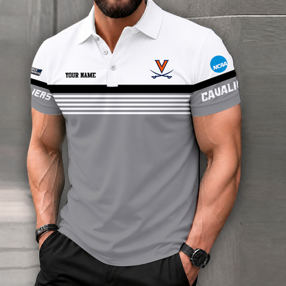 LIMITED EDITION - NEW CUSTOMIZED NCAA MAM23 VIC VIRGINIA CAVALIERS POLO SHIRT