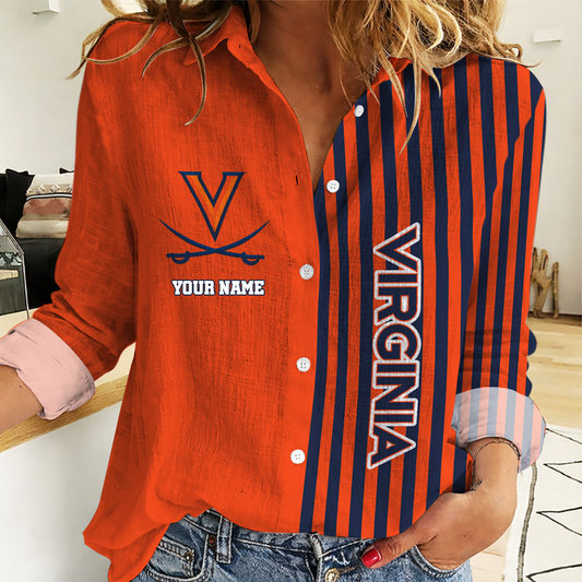 HOT DEAL - NEW CUSTOMIZED VIC VI CAVALIERS WOMEN CASUAL SHIRT FOR FAN | NCAA MAM23