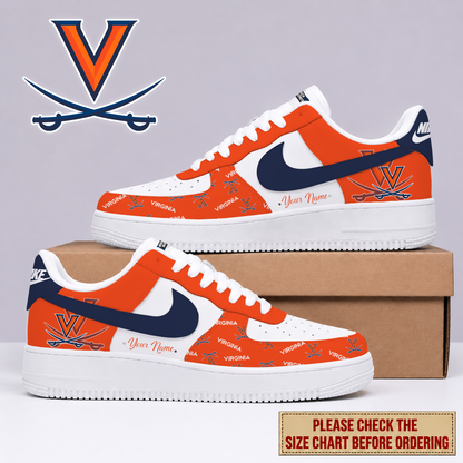 MEGA SALE - NEW CUSTOMIZED VIC VIRGINIA CAVALIERS AF1 SHOES - NCAA MAM23