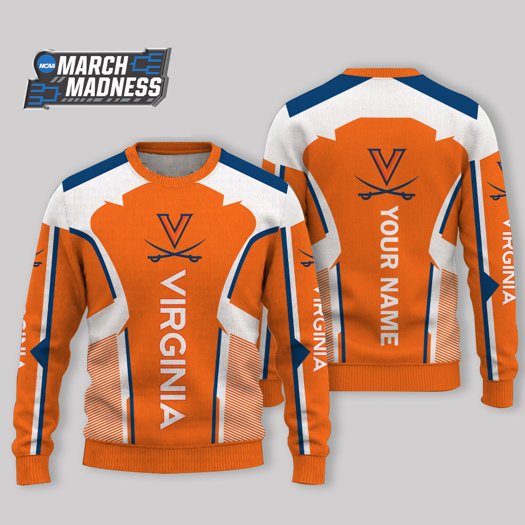 HOT DEAL - NEW CUSTOMIZED NCAA MAM23 VIC VIRGINIA CAVALIERS UGLY SWEATER