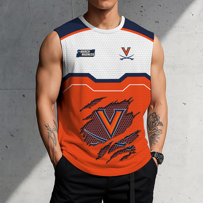 HOT DEAL - NEW CUSTOMIZED NCAA MAM23 VIC VIRGINIA CAVALIERS MEN'S GYM SHIRT