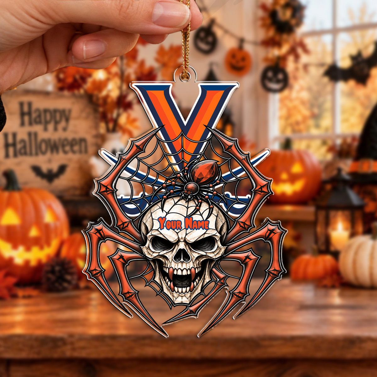HOT DEAL - NEW CUSTOMIZED NCAA MAM23 VIC VIRGINIA CAVALIERS HALLOWEEN ACRYLIC ORNAMENT