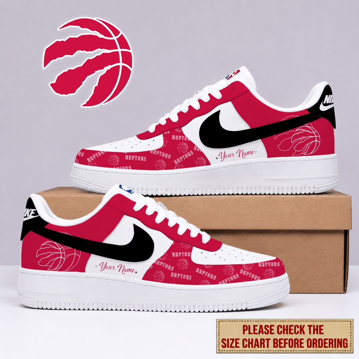 FLASH SALE - NEW CUSTOMIZED NBA24 TRA TORONTO RAPTORS AF1 SNEAKERS