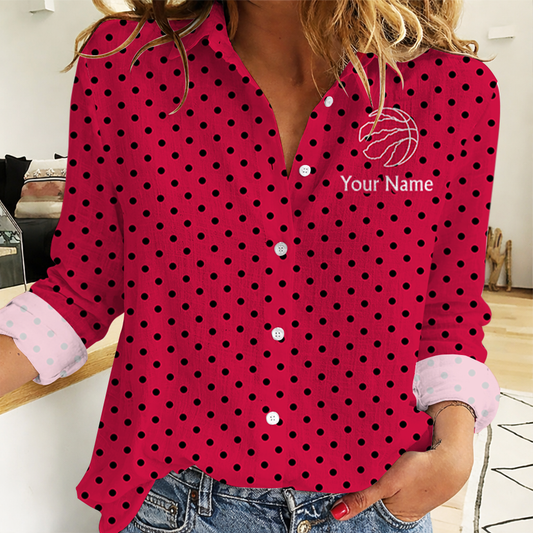 SPECIAL EDITION - NEW CUSTOMIZED NBA24 TRA TORONTO RAPTORS WOMEN CASUAL SHIRT FOR FAN
